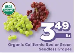 Weis Markets Organic California Red or Green Seedless Grapes offer