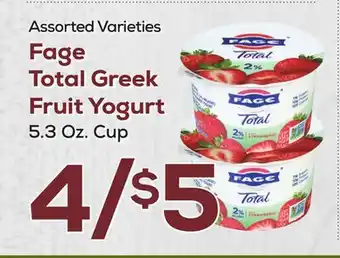 DeCicco & Sons Fage Total Greek Fruit Yogurt offer
