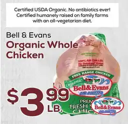DeCicco & Sons Bell & Evans Organic Whole Chicken offer