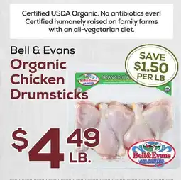 DeCicco & Sons Bell & Evans Organic Chicken Drumsticks offer