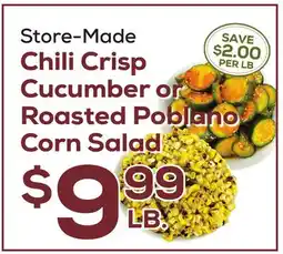 DeCicco & Sons Chili Crisp Cucumber or Roasted Poblano Corn Salad offer