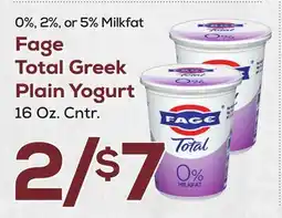 DeCicco & Sons Fage Total Greek Plain Yogurt offer