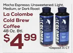 DeCicco & Sons La Colombe Cold Brew Coffee offer