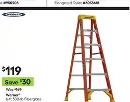 Lowe's 6-ft 300-lb Fiberglass Step Ladder offer