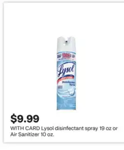 CVS Lysol disinfectant spray 19 oz or Air Sanitizer 10 oz offer