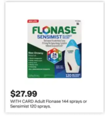 CVS Adult Flonase 144 sprays or Sensimist 120 sprays offer