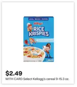 CVS Select Kellogg's cereal 9-15.3 oz offer
