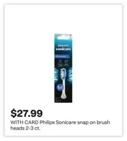 CVS Philips Sonicare snap on brush heads 2-3 ct offer