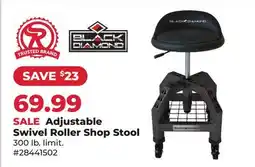 Runnings Adjustable Swivel Roller Shop Stool offer