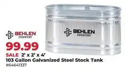Runnings BEHLEN COUNTRY 2' x 2' x 4' 103 Gallon Galvanized Steel Stock Tank offer