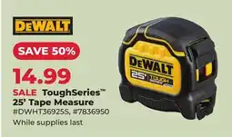 Runnings DEWALT ToughSeries 25' Tape Measure offer