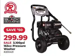 Runnings Black Diamond 3,100psi 163cc Pressure Washer offer
