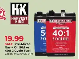 Runnings Harvest King Pre-Mixed Gas + Oil 50:1 or 40:1 2 Cycle Fuel offer