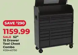 Runnings BENCHMARK 52 15 Drawer Tool Chest Combo offer