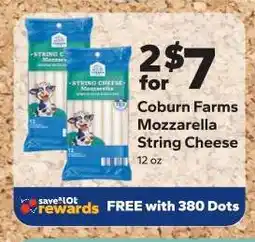 Save a Lot Coburn Farms Mozzarella String Cheese offer