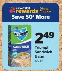 Save a Lot Triumph Sandwich Bags offer