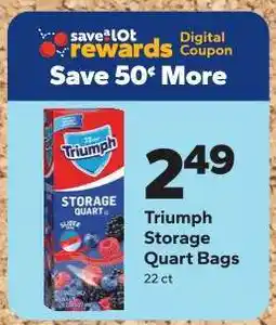 Save a Lot Triumph Storage Quart Bags offer