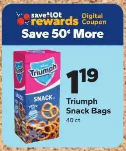 Save a Lot Triumph Snack Bags offer