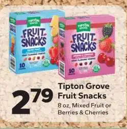 Save a Lot Tipton Grove Fruit Snacks offer