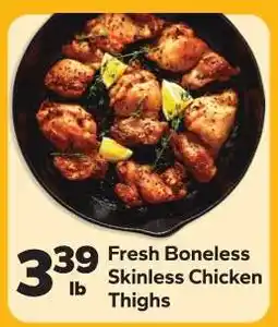 Save a Lot Fresh Boneless Skinless Chicken Thighs offer