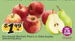 Winn Dixie Northwest Bartlett Pears or Gala Apples offer
