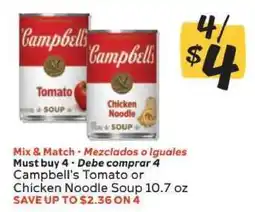 Winn Dixie Campbell's Tomato or Chicken Noodle Soup offer