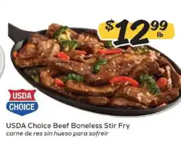 Winn Dixie USDA Choice Beef Boneless Stir Fry offer