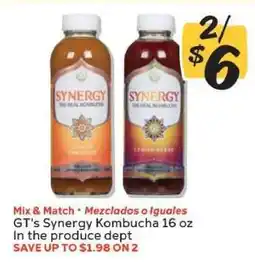 Winn Dixie GT's Synergy Kombucha offer