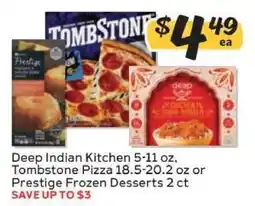Winn Dixie Deep Indian Kitchen, Tombstone Pizza, Prestige Frozen Desserts offer