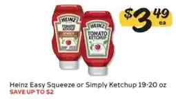 Winn Dixie Heinz Easy Squeeze or Simply Ketchup offer
