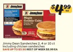 Winn Dixie Jimmy Dean Sandwiches offer