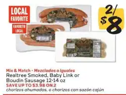 Winn Dixie Realtree Smoked, Baby Link or Boudin Sausage offer