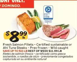 Winn Dixie Fresh Salmon Fillets or Ahi Tuna Steaks offer