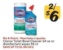 Winn Dixie Clorox Toilet Bowl Cleaner or Disinfectant Wipes offer