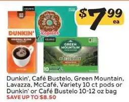 Winn Dixie Dunkin', Café Bustelo, Green Mountain, Lavazza, McCafé offer
