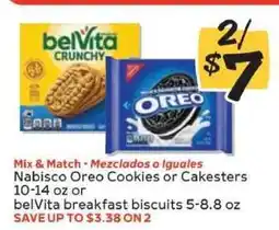 Winn Dixie Nabisco Oreo Cookies or Cakesters or belVita Breakfast Biscuits offer