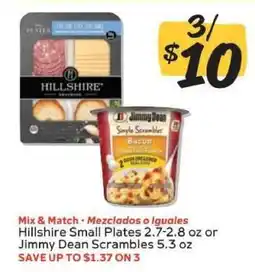 Winn Dixie Hillshire Small Plates or Jimmy Dean Scrambles offer