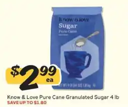 Winn Dixie Know & Love Pure Cane Granulated Sugar 4 lb offer