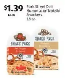 Park Street Deli Hummus or Tzatziki Snackers