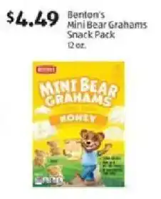 Aldi Benton's Mini Bear Grahams Snack Pack offer