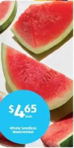 Aldi Whole Seedless Watermelon offer