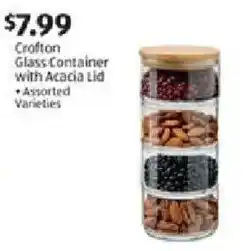 Aldi Crofton glass container with acacia lid offer