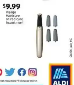Aldi Visage manicure or pedicure assortment offer