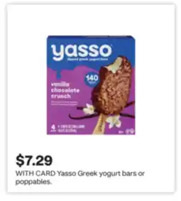 CVS Yasso Greek yogurt bars or poppables offer