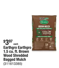 The Home Depot Earthgro Earthgro 1.5 cu. ft. Brown Wood Shredded Bagged Mulch offer