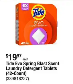 The Home Depot Tide Evo Spring Blast Scent Laundry Detergent Tablets (42-Count) offer