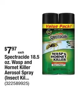 The Home Depot Spectracide 18.5 oz. Wasp and Hornet Killer Aerosol Spray (Insect Killer) (2-Count) offer