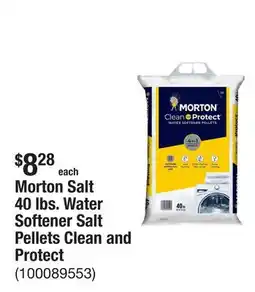 The Home Depot Morton Salt 40 lbs. Water Softener Salt Pellets Clean and Protect offer