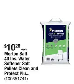 The Home Depot Morton Salt 40 lbs. Water Softener Salt Pellets Clean and Protect Plus Rust Defense offer