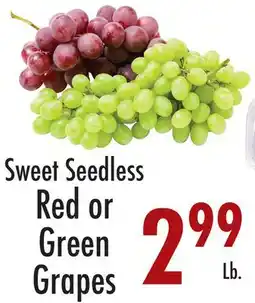 Garden Fresh Market Sweet Seedless Red or Green Grapes offer